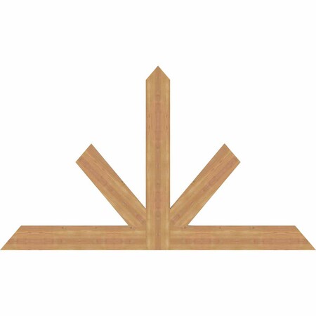 Ekena Millwork Saratoga Timber Gable Bracket, Western Red Cedar, 72"W x 42"H x 1 1/2"D x 5 1/2"F, 14/12 Pitch GBW072X42X0206SAR00SWR